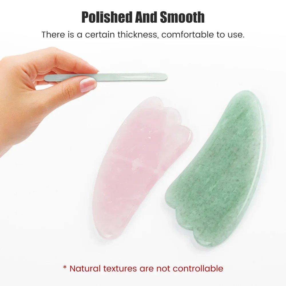 Gua Sha Tool Rose Quartz - Naturalny Kamień Jadeitowy Gua Sha Tablica