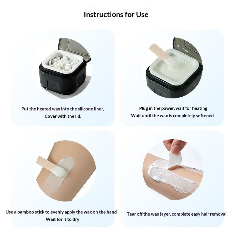 Waxing Kit Home - Mini Podgrzewacz do Wosku Silikonowa Miseczka