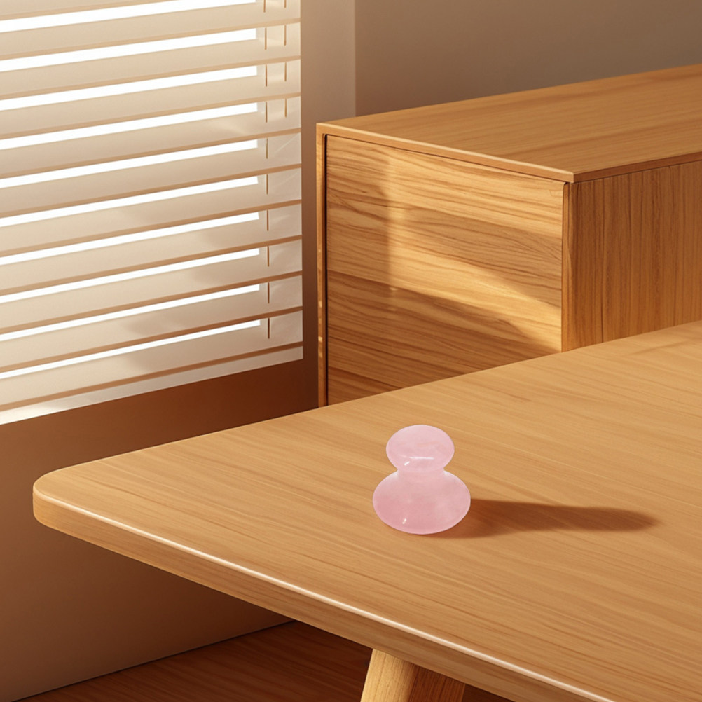 Gua Sha Tool Rose Quartz - Narzędzie do masażu twarzy z jadeitu