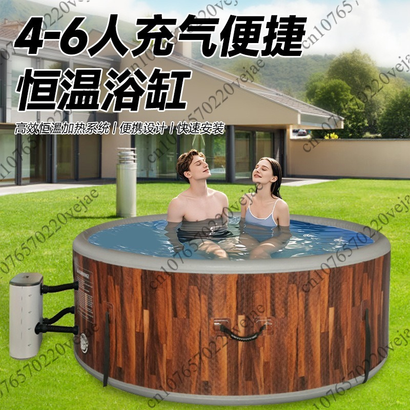 Spa Wellness Jacuzzi - Termostatyczny Jacuzzi, Nadmuchiwany Zewnętrzny Basen Spa