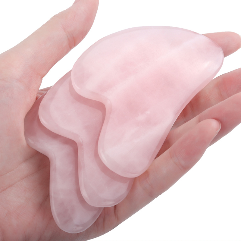 Gua Sha Tool Rose Quartz - Rose Quartz Jade Guasha urządzenie do