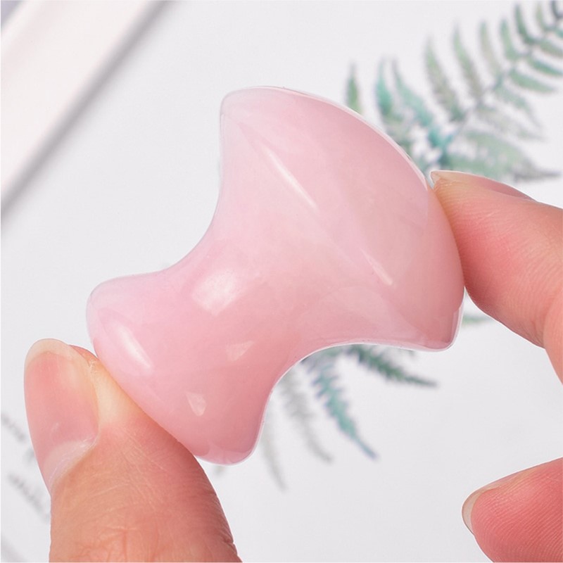 Gua Sha Tool Rose Quartz - 1 szt. Grzybek do masażu Gua