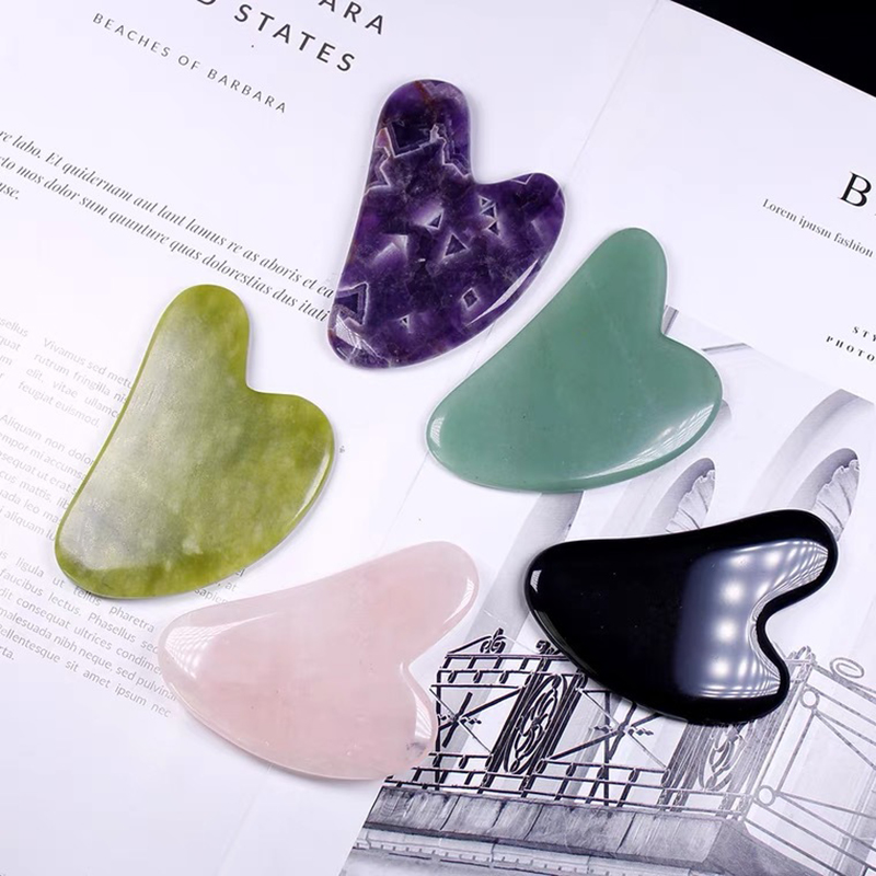 1 szt. Nowa kamienna płytka do – Gua Sha Tool Rose Quartz recenzja i cena