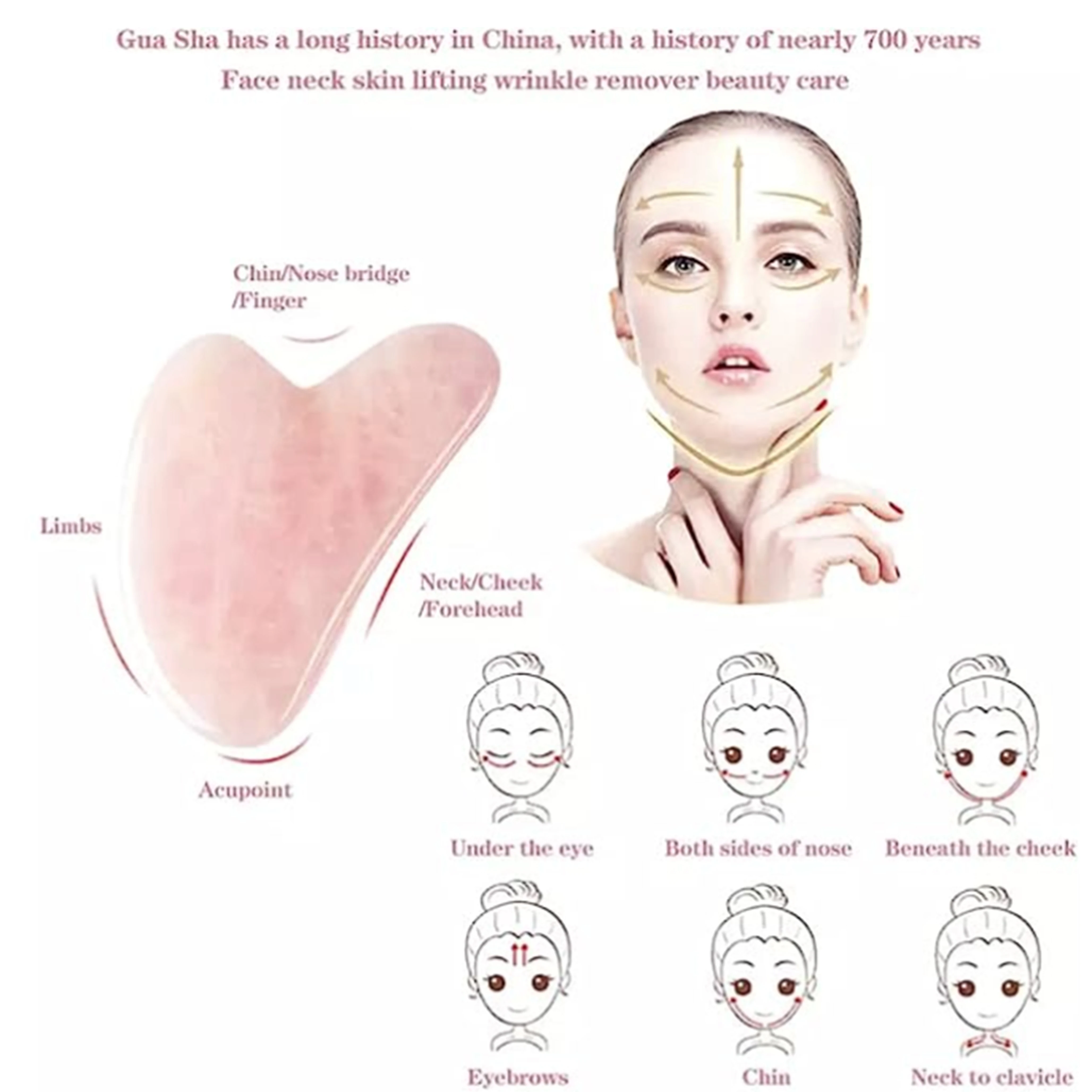 Różowy Kwarc Gua Sha do Masażu – Gua Sha Tool Rose Quartz recenzja i cena