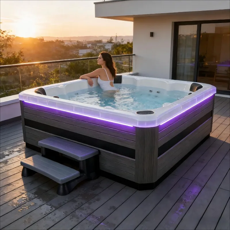 Zewnętrzny Jacuzzi dla wielu o – Spa Wellness Jacuzzi recenzja i cena
