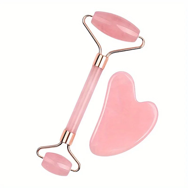 Nowy zestaw 2 szt. kamieni Gua – Gua Sha Tool Rose Quartz recenzja i cena