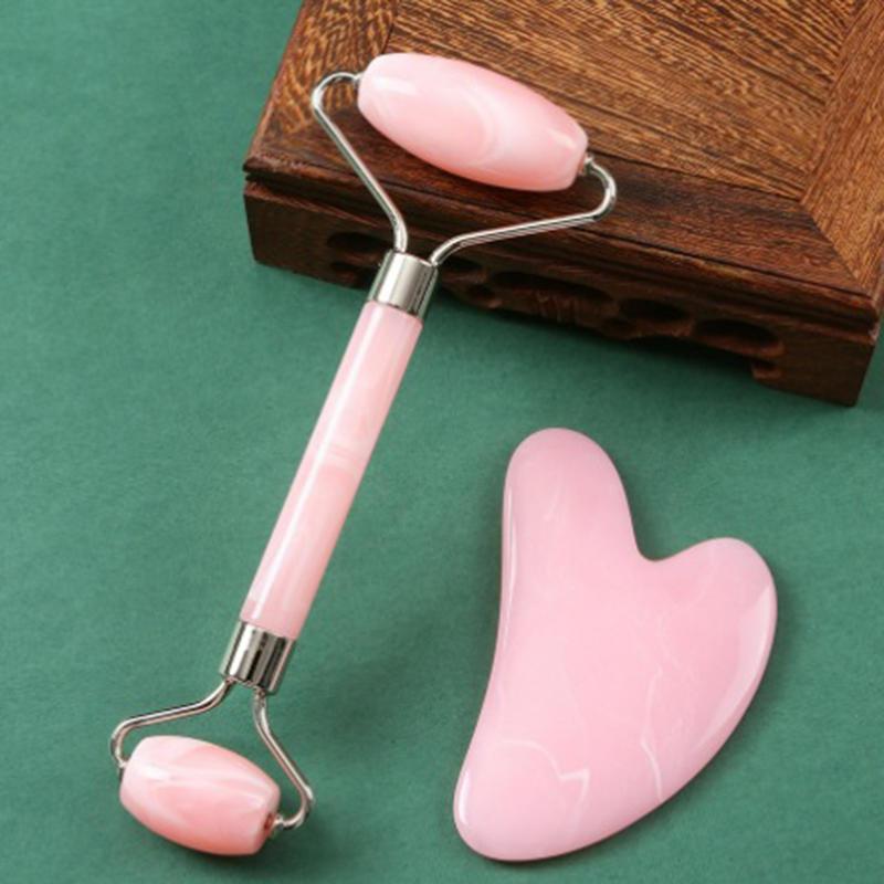 Nowy zestaw 2 szt. kamieni Gua – Gua Sha Tool Rose Quartz recenzja i cena