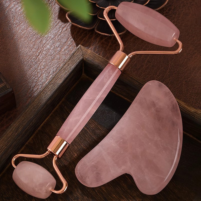 Zestaw do masażu twarzy z różo – Gua Sha Tool Rose Quartz recenzja i cena