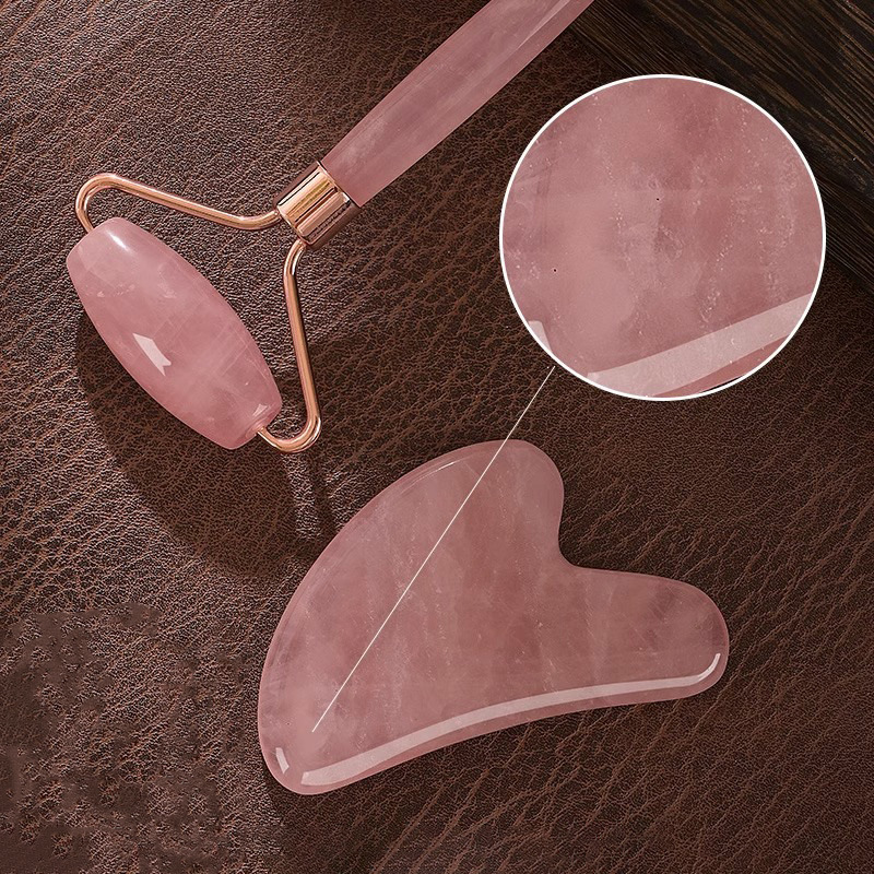 Zestaw do masażu twarzy z różo – Gua Sha Tool Rose Quartz recenzja i cena