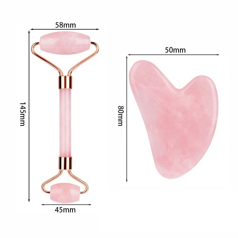 Zestaw do masażu twarzy z różo – Gua Sha Tool Rose Quartz recenzja i cena