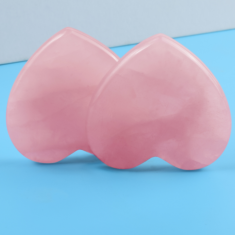 Różany kwarc w kształcie serca – Gua Sha Tool Rose Quartz recenzja i cena